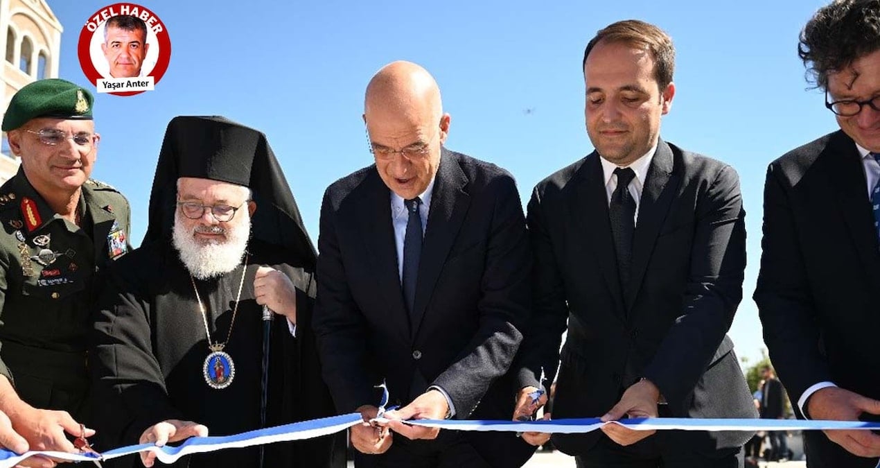 yunan bakan turkiye sinira yakin bolgede anit acilisi yapti Oim5LsUg